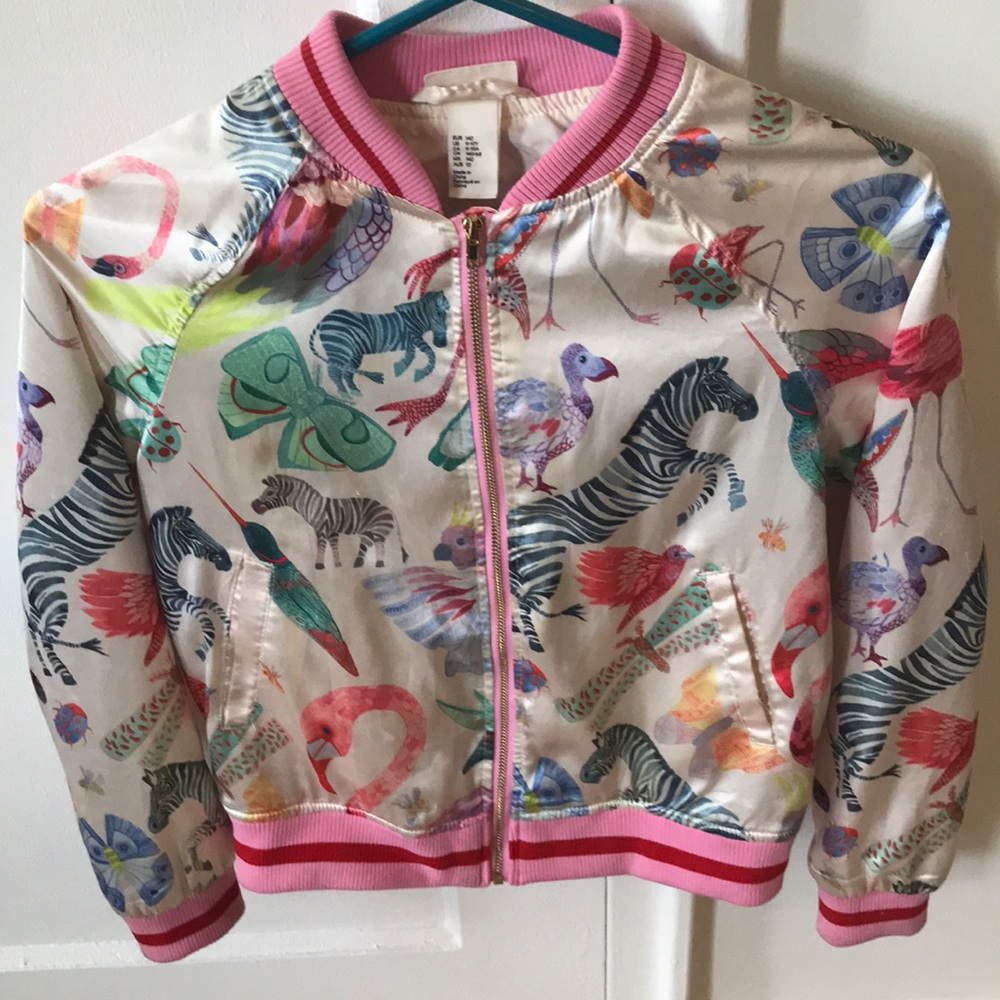 H & M Animal print bomber jacket.(used)